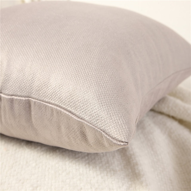 Home & Garden Home Decor | Modern Simple Solid Color 1 Piece Removable Pillowcase Square Zipper Car Cushion Waist Pillow - QX346