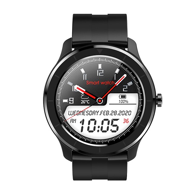  iMosi T6 Slimme horloge 1.28 inch(es) Smart horloge Bluetooth Stappenteller Activiteitentracker Slaaptracker Compatibel met: Android iOS Dames Heren Berichtherinnering IP68 45 mm horlogekast / Wekker