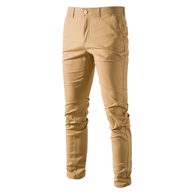  pantaloni cargo da uomo elastico in vita tasche multiple pantaloni a tutta lunghezza casual anelastico tinta unita sport all'aria aperta vita media verde militare nero kaki blu navy s m l xl xxl