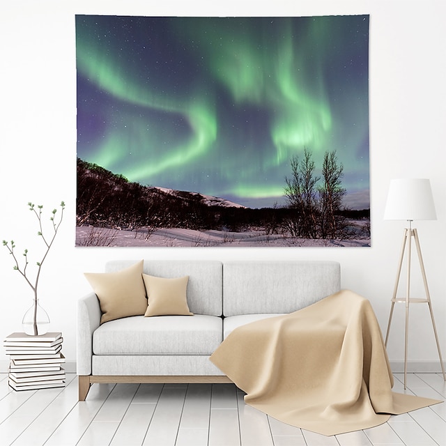 Home & Garden Home Decor | Landscape Aurora Wall Tapestry Art Decor Blanket Curtain Hanging Home Bedroom Living Room Decoration 