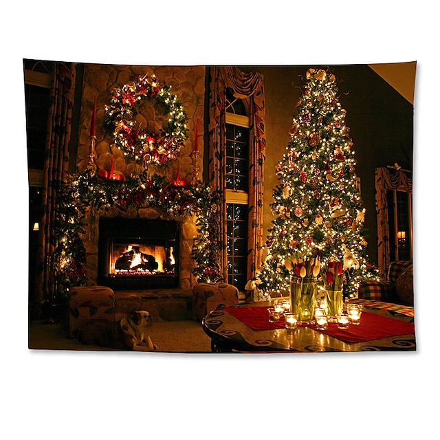 Home & Garden Home Decor | Christmas Santa Claus Holiday Party Wall Tapestry Art Decor Blanket Curtain Hanging Home Bedroom Livi