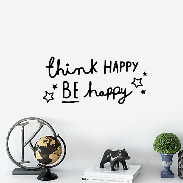 Home & Garden Home Decor | fanxi think happy be happy childrens room bedroom dormitory decoration english proverbs wall stickers