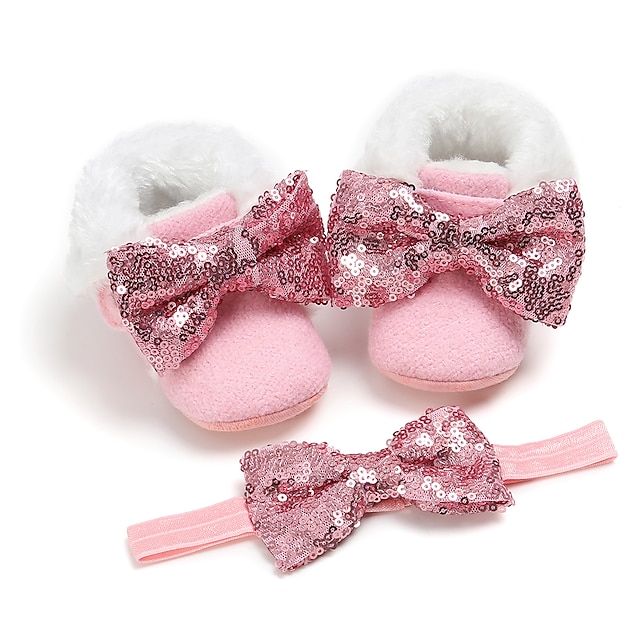 Shoes & Bags Kids Shoes | Boys and Girls Boots Baby & Toddler Shoeswith Bowknot Non-Slip Toddler First Walkers Princess Dress Sh