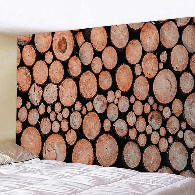 

Wood Wall Tapestry Art Decor Blanket Curtain Hanging Home Bedroom Living Room Decoration Polyester