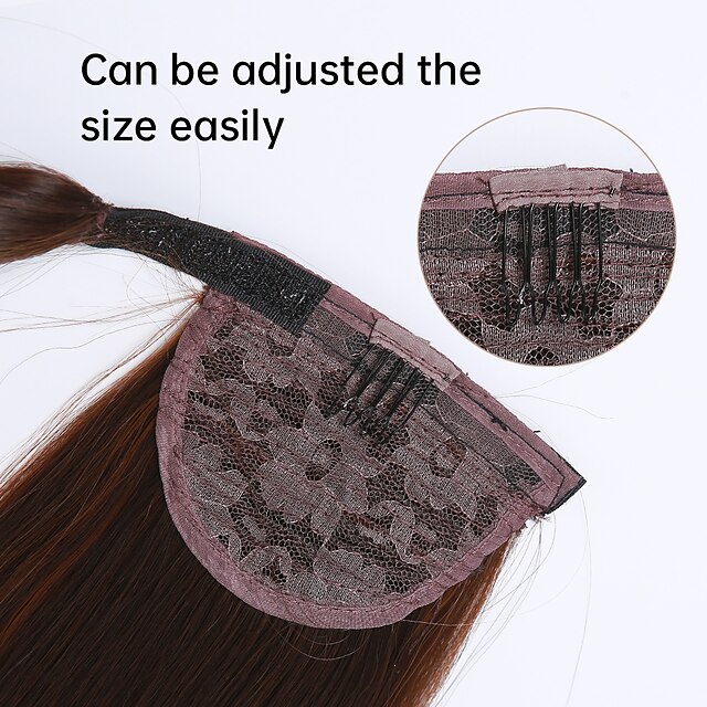 Beauty & Hair Wigs & Hair Pieces | HAIR CUBE Long Straight Ponytail Hair Synthetic Extensions Heat Resistant Hair Wrap Around Po