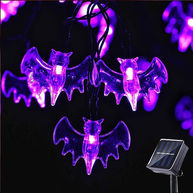  φώτα αποκριών υπαίθρια IP65 αδιάβροχα ηλιακά φώτα κολοκύθας φάντασμα νυχτερίδα νεράιδα φώτα κήπου πάρτι Απόκριες διακόσμηση σκηνή λάμπα