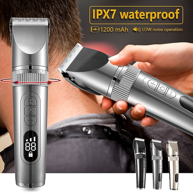  Professional Hair Clipper For Men Beard Trimmer Machine for Shaving Hair Trimmer Fast Charge Hair Cutting Machine Beard Trimmer with  Barber Scissors