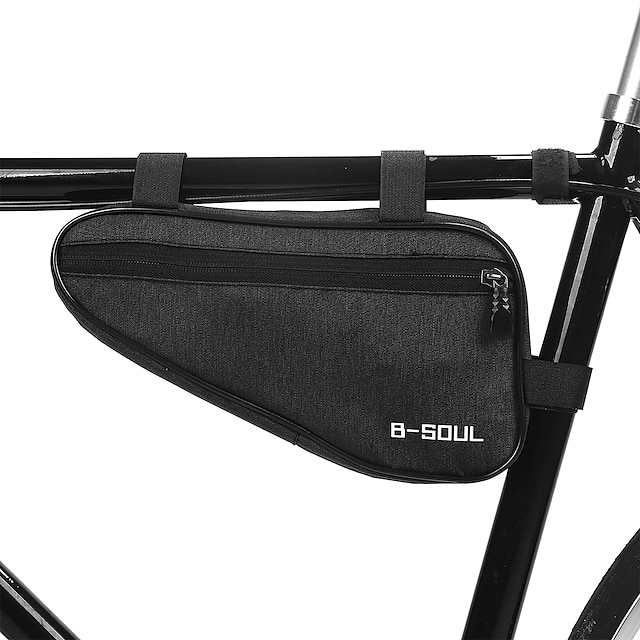  1.5 L Bike Frame Bag Top Tube Anti-Slip Reflective Waterproof Bike Bag Terylene Bicycle Bag Cycle Bag Outdoor Exercise