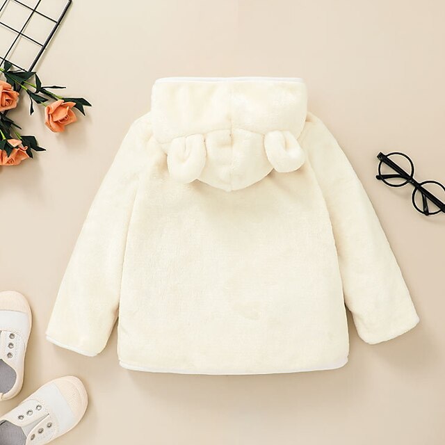 Baby & Kids Girls Clothing | Kids Girls Coat Long Sleeve Solid Color Blushing Pink White Brown Children Tops Winter Active Forma