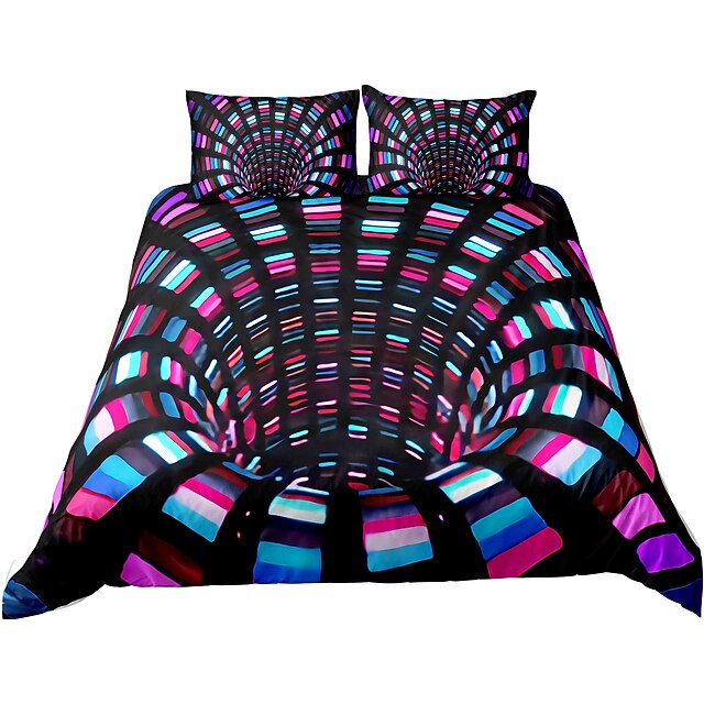 Chickwin Juego De Ropa De Cama De 4 Piezas, 3D Microfibra Cómodo Juego De Fundas De Edredón Con Funda Nórdica Y Funda De Almohada Y Sábana Encimera ( 200x200cm,Color H