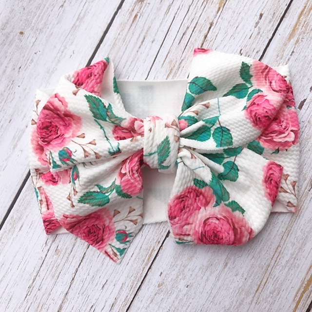 Baby & Kids Kids Accessories | 1pcs Kids Girls Active / Sweet Daily Wear Floral Bow / Print Hair Accessories Blushing Pink - HW6