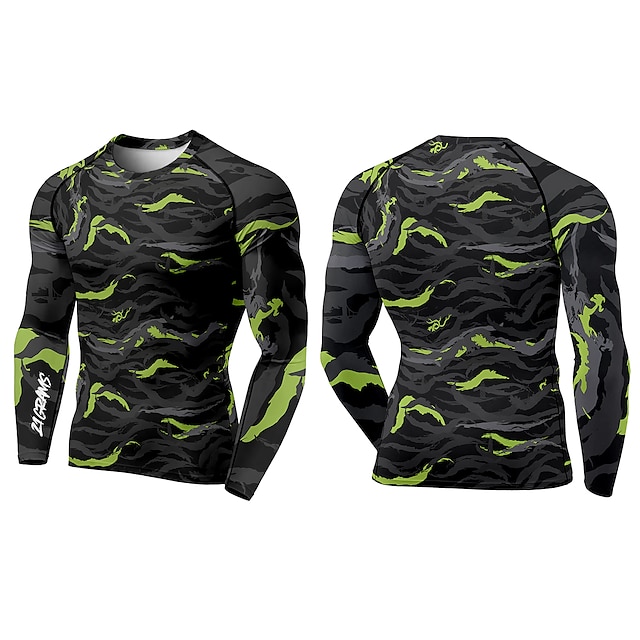 Sports & Outdoors Running, Jogging & Walking | 21Grams® Mens Long Sleeve Compression Shirt Running Shirt Top Athletic Athleisure