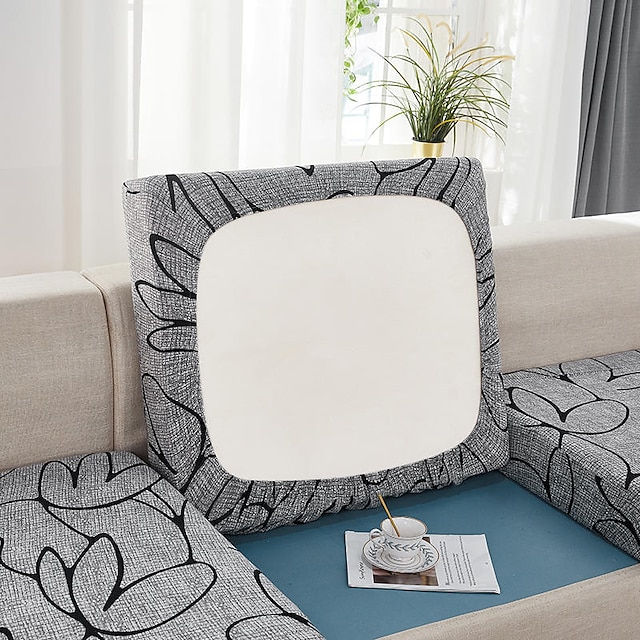  Stretch-Couchkissenbezug Kissenbezug für Stuhlkissen Möbelschoner Sitzkissen Sofabezug mit elastischem Boden waschbar
