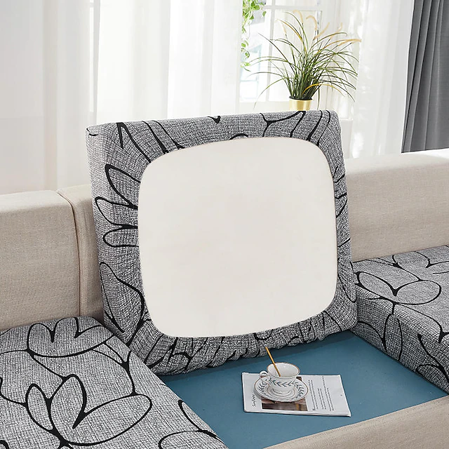 Stretch Couch Cushion Cover Cushion Slipcover for Chair Cushion Furniture Protector Seat Cushion Sofa Cover with Elastic Bottom Washable 23