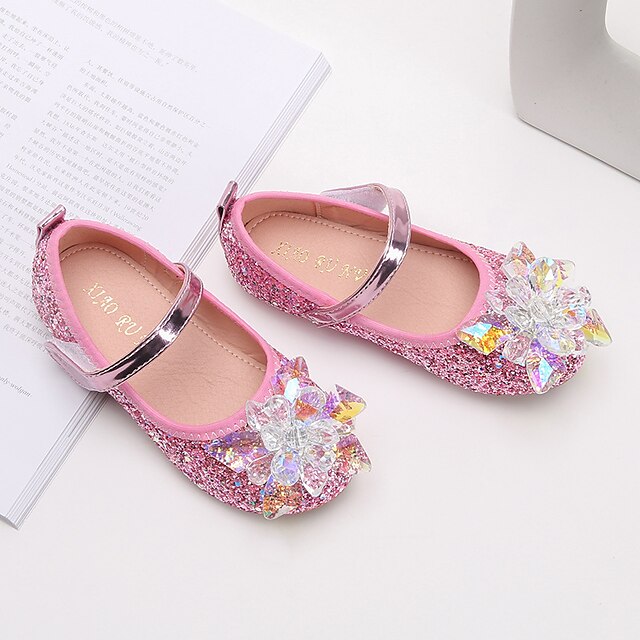 Shoes & Bags Kids Shoes | Girls Flats Glitters Comfort Mary Jane Flower Girl Shoes Patent Leather PU Glitter Crystal Sequined Je