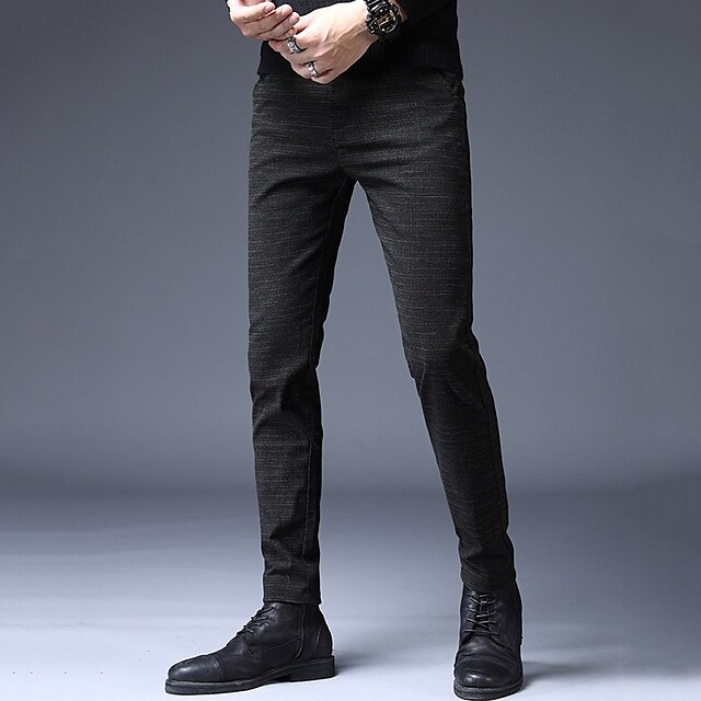 Men's Stretch Casual / Sporty Straight Pants Chinos Pocket Full Length  Pants Business Casual Micro-elastic Solid Color Comfort Outdoor Mid Waist  Blue Black Gray 32 33 34 36 38 8822948 2022 – $30.49