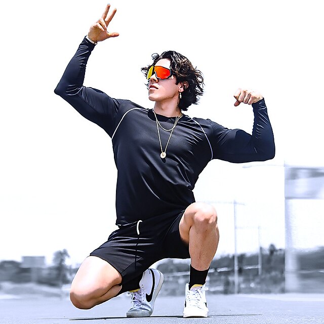 Sports & Outdoors Running, Jogging & Walking | Mens Long Sleeve Workout Tops Sweatshirt Sweatshirt Top Summer Breathable Sweat w