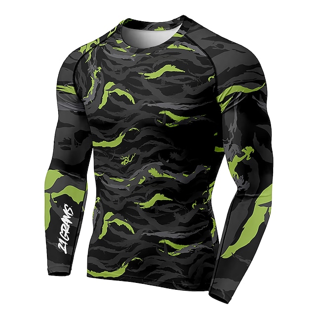 Sports & Outdoors Running, Jogging & Walking | 21Grams® Mens Long Sleeve Compression Shirt Running Shirt Top Athletic Athleisure