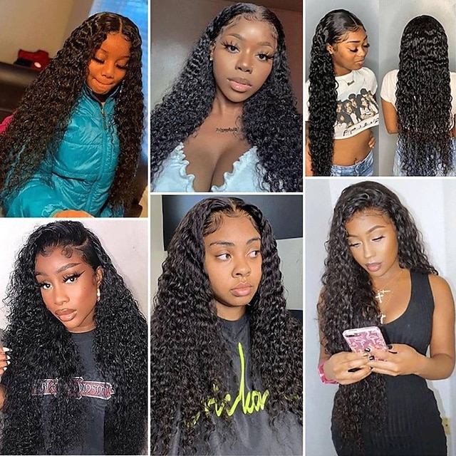 Beauty & Hair Wigs & Hair Pieces | 13*4 /4*4 Lace Front Human Hair Wigs For Black Women Water Wave 150%/180% Density Brazilian R