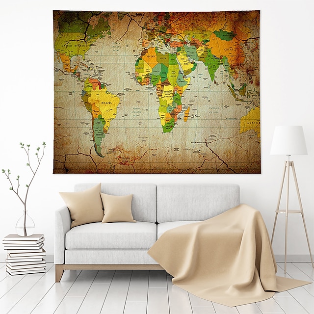 Home & Garden Home Decor | World Map Wall Tapestry Art Decor Blanket Curtain Hanging Home Bedroom Living Room Decoration Polyest