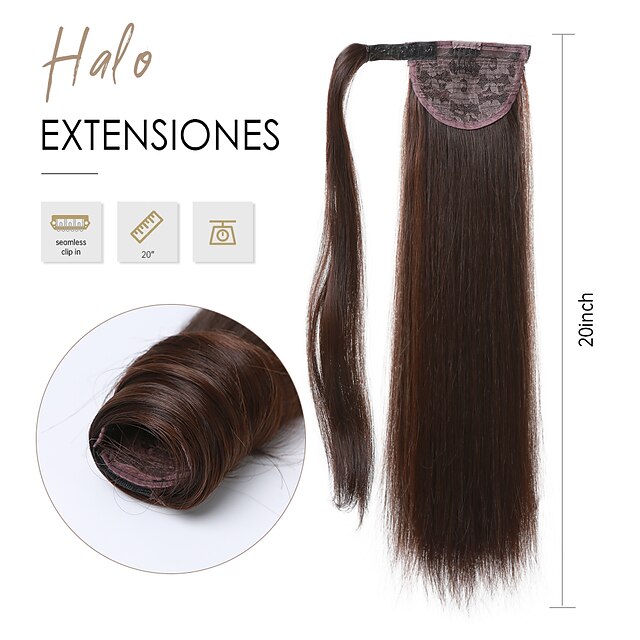 Beauty & Hair Wigs & Hair Pieces | HAIR CUBE Long Straight Ponytail Hair Synthetic Extensions Heat Resistant Hair Wrap Around Po