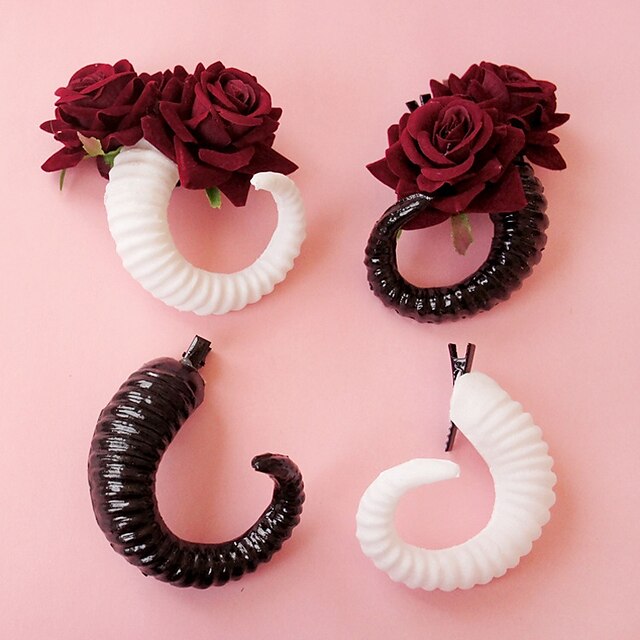 1 Pair Vintage Simulation Plastic Sheep Horn Party Hair Accessories Props Decor 1 Pair Vintage Simulation Plastic Sheep Horn Party Hair Accessories Props Decor