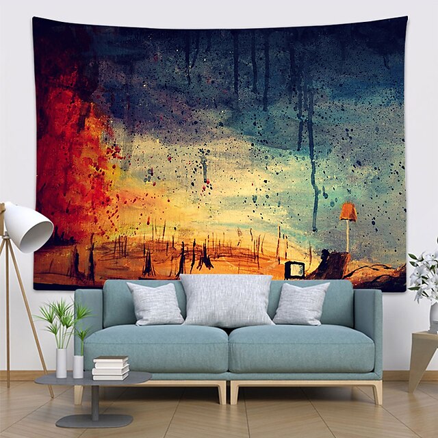 Home & Garden Home Decor | Painting Style Wall Tapestry Art Decor Blanket Curtain Hanging Home Bedroom Living Room Decoration Po