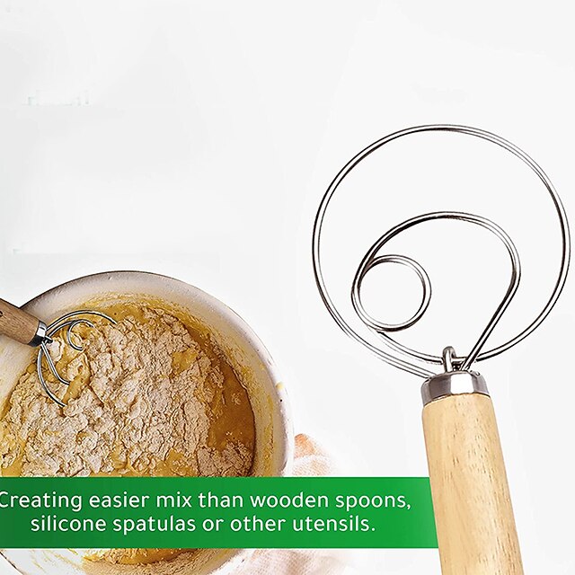 Premium Danish Dough Whisk Whisk With Stainless Steel Ring Danish