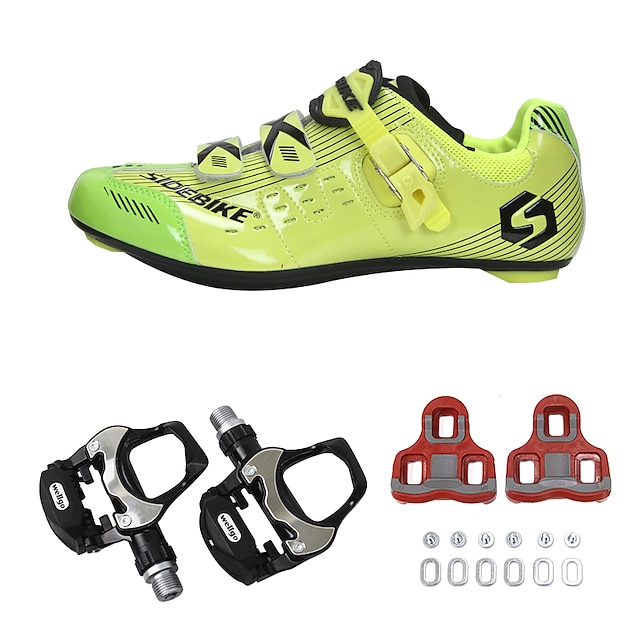  SIDEBIKE Adulto Sapatilhas de Ciclismo com Travas & Pedal Tênis para Ciclismo Almofadado Ciclismo / Moto Sapatos para Ciclismo / Malha Respirável