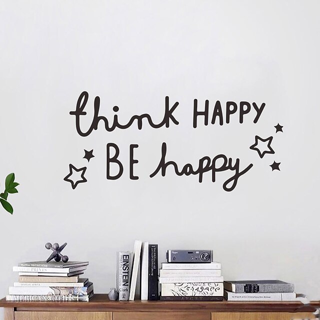 Home & Garden Home Decor | fanxi think happy be happy childrens room bedroom dormitory decoration english proverbs wall stickers