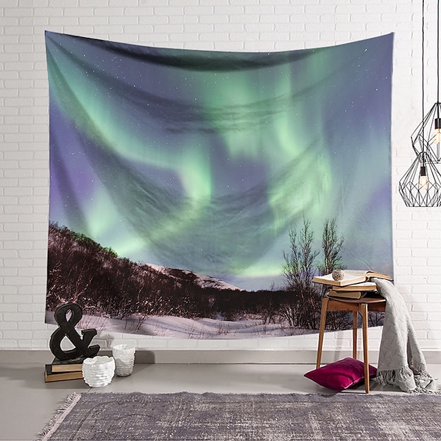 Home & Garden Home Decor | Landscape Aurora Wall Tapestry Art Decor Blanket Curtain Hanging Home Bedroom Living Room Decoration 