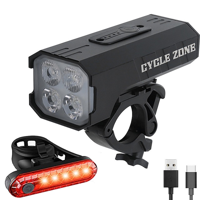  LED Bike Light Front Bike Light Rear Bike Tail Light LED Bicycle Cycling Waterproof Rotatable Super Bright New Design 18650 2500 lm 18650 lithium battery Everyday Use Cycling / Bike / Aluminum Alloy