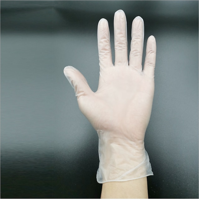  使い捨て手袋透明ビニール手袋無料パウダーフリー手袋家庭用クリーニング50個/箱