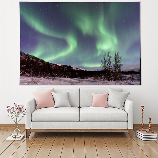 Home & Garden Home Decor | Landscape Aurora Wall Tapestry Art Decor Blanket Curtain Hanging Home Bedroom Living Room Decoration 