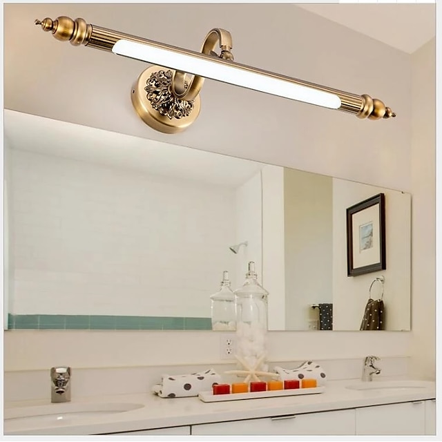  Lightinthebox led vanity light impermeabile led illuminazione bagno moderno lampade da parete a led camera da letto bagno applique da parete in ferro ip65 220-240v 8/10/12 w