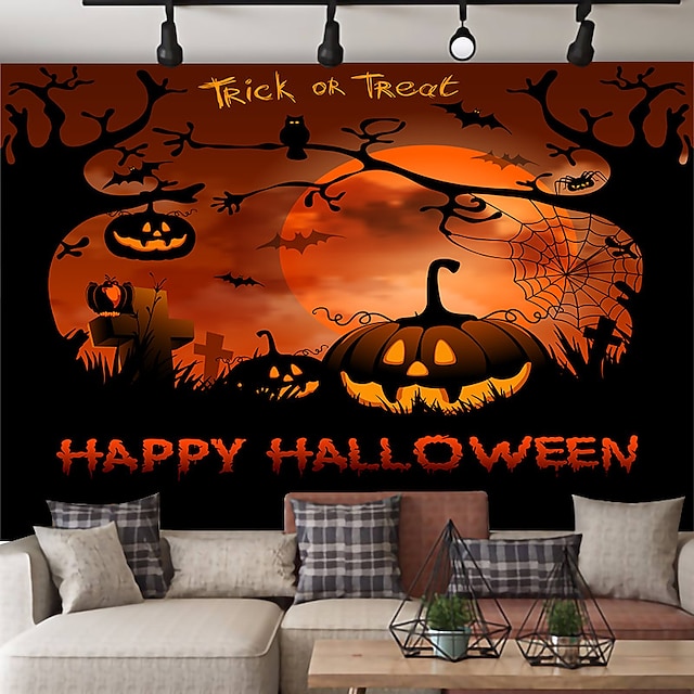 Home & Garden Home Decor | Halloween Wall Tapestry Art Decor Blanket Curtain Hanging Home Bedroom Living Room Decoration Psyched