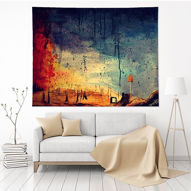 Home & Garden Home Decor | Painting Style Wall Tapestry Art Decor Blanket Curtain Hanging Home Bedroom Living Room Decoration Po