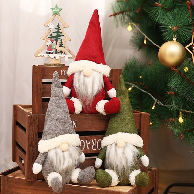 Home & Garden Home Decor | Christmas Decorations Santa Claus Nordic Style Faceless Doll Window Ornaments Christmas Gift - MS9703