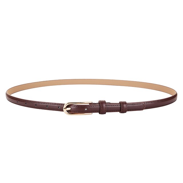 

Women's Skinny Belt Party Street Dailywear Holiday Black White Belt Pure Color Red Fall Winter Spring Summer