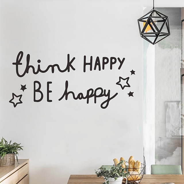 Home & Garden Home Decor | fanxi think happy be happy childrens room bedroom dormitory decoration english proverbs wall stickers