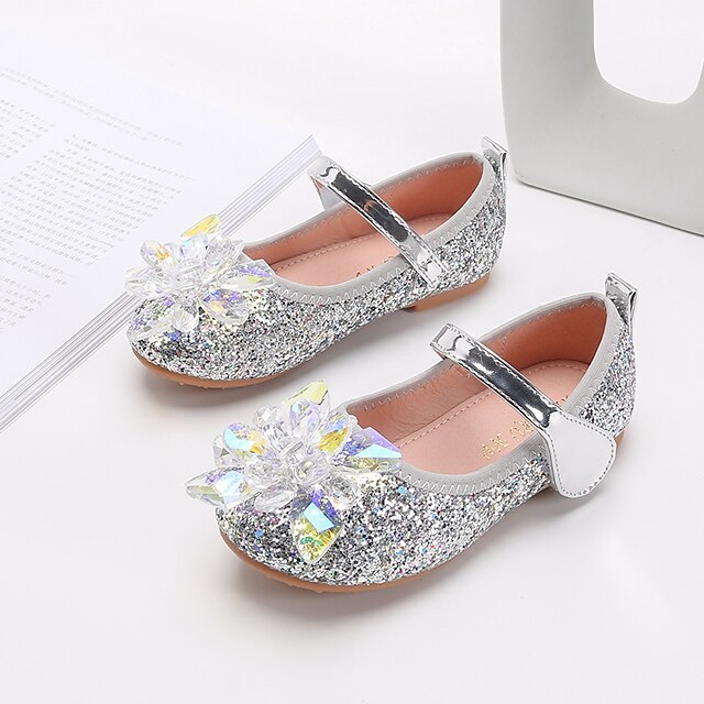 Shoes & Bags Kids Shoes | Girls Flats Glitters Comfort Mary Jane Flower Girl Shoes Patent Leather PU Glitter Crystal Sequined Je