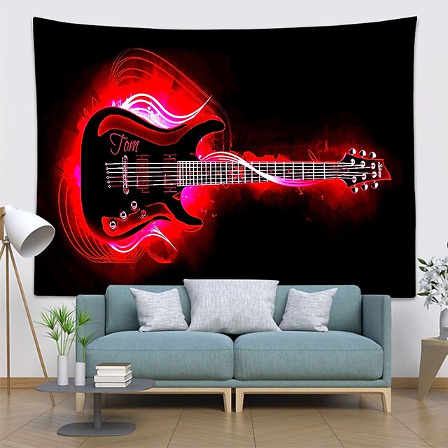 Home & Garden Home Decor | Guitar Wall Tapestry Art Decor Blanket Curtain Hanging Home Bedroom Living Room Decoration Polyester 