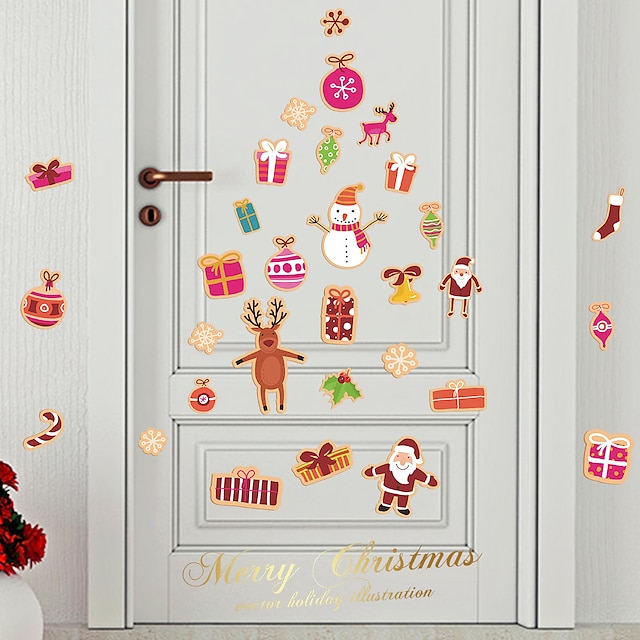 Home & Garden Home Decor | christmas childrens room cartoon candy wall window glass decoration wall sticker - RC37348