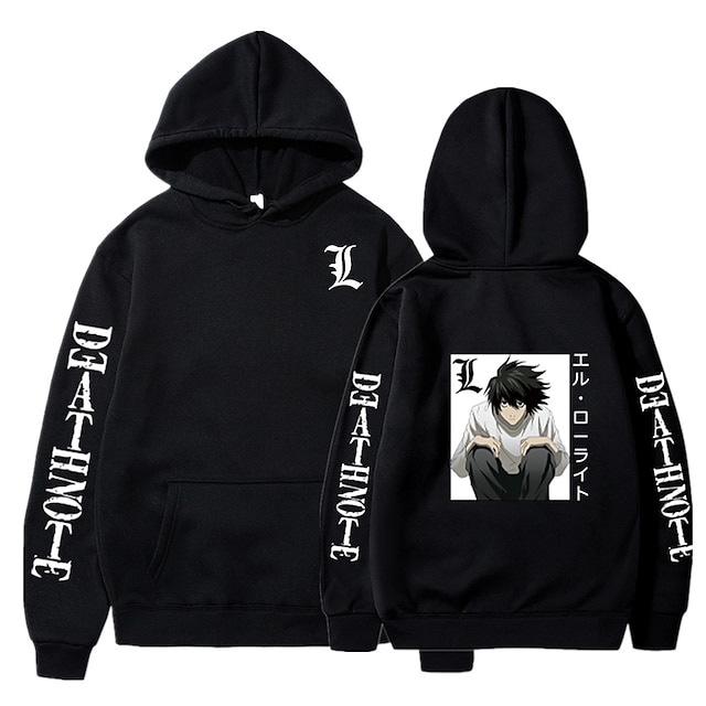 Toys & Hobbies Cosplay & Costumes | Inspired by Death Note Cosplay Anime Cartoon Polyster Print Harajuku Graphic Kawaii Hoodie F