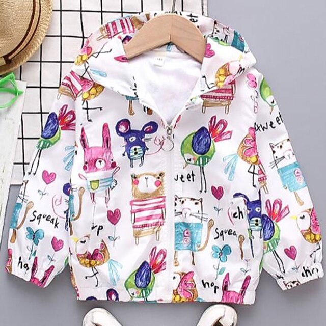 Baby & Kids Girls Clothing | Kids Toddler Girls Cardigan Long Sleeve Animal Zipper Pocket Pale Pink Cotton Children Tops Fall Sp