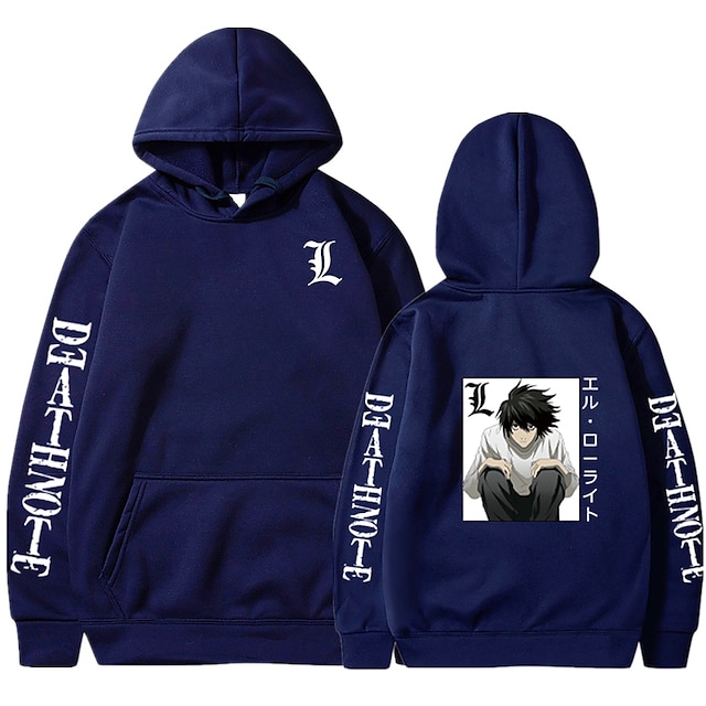 Toys & Hobbies Cosplay & Costumes | Inspired by Death Note Cosplay Anime Cartoon Polyster Print Harajuku Graphic Kawaii Hoodie F