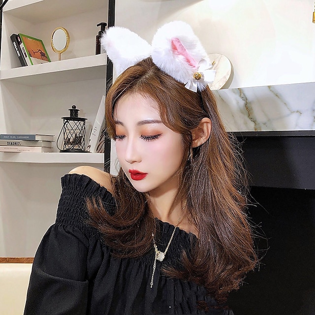 Mori Girls Lace Gothic Headband Lolita Hair Accessory Cosplay Sheep Horn Veil 