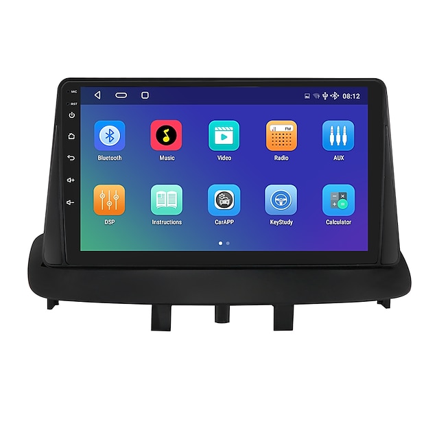  For Renault Meganee 2008-2014 Android 10.0 Autoradio Car Navigation Stereo Multimedia Car Player GPS Radio 9 inch IPS Touch Screen 1 2 3G Ram 16 32G ROM Support iOS Carplay WIFI Bluetooth 4G