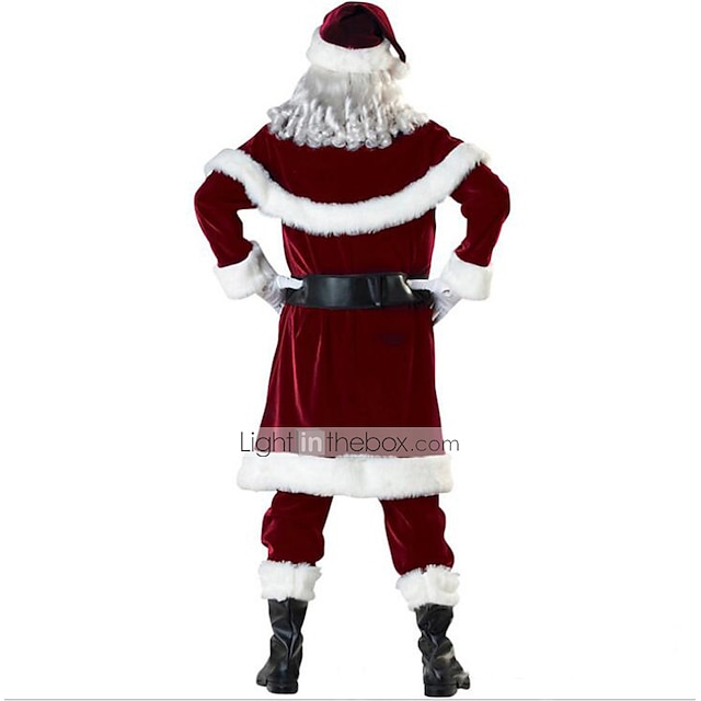 Costume de père noël père Noël Costume Tenue Père Noël Homme Déguisement Cosplay Noël Nouvel an 