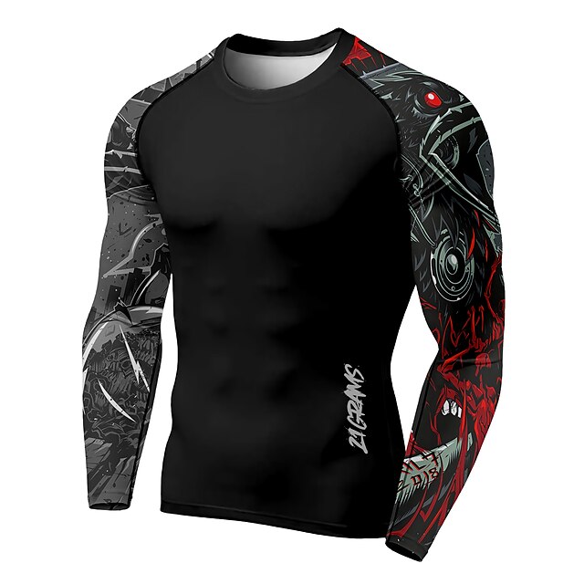 Sports & Outdoors Running, Jogging & Walking | 21Grams® Mens Long Sleeve Compression Shirt Running Shirt Top Athletic Athleisure